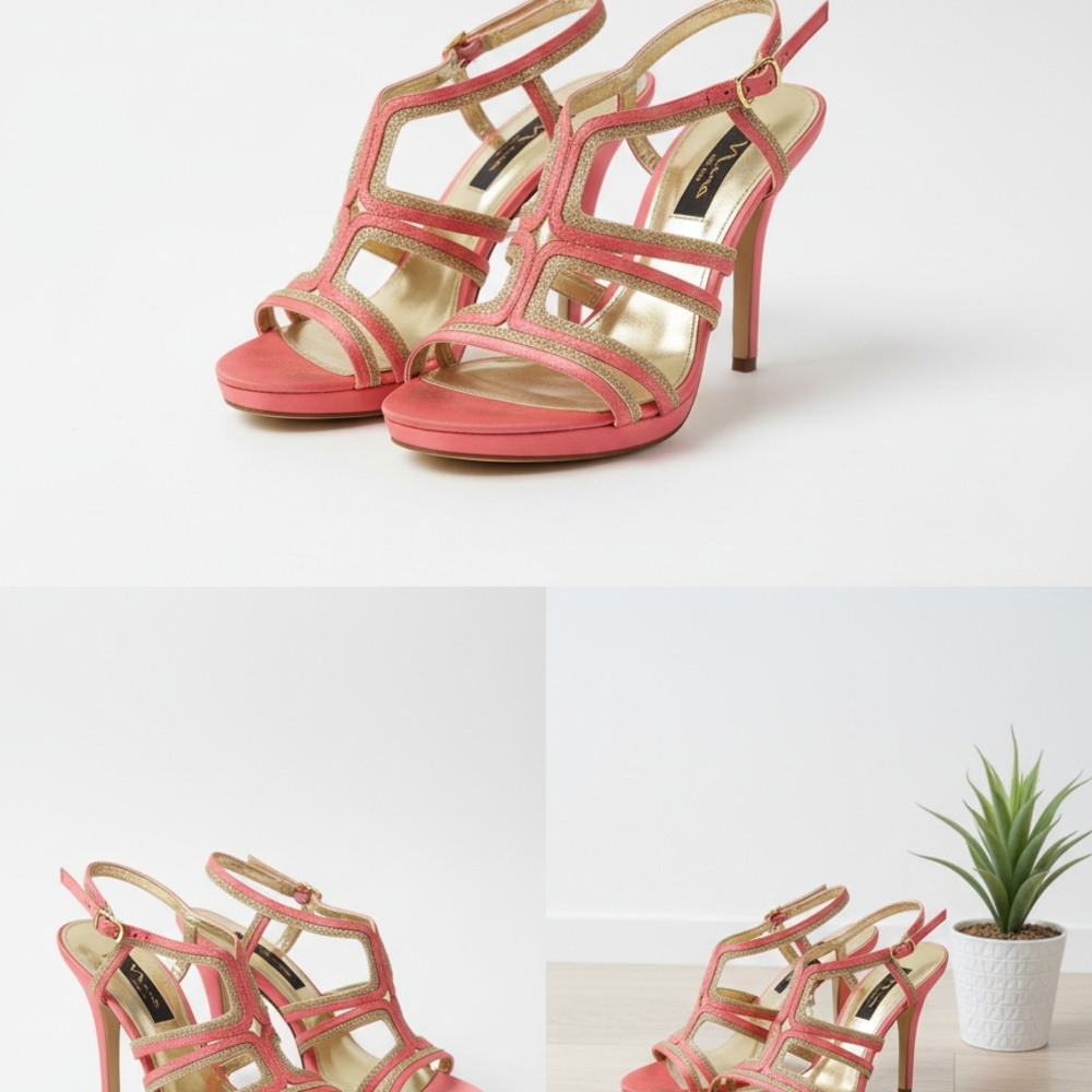 Nina Coral Strappy Heels
